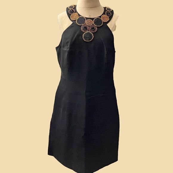 Jessica Howard Black Beaded Dress / SZ: 12 / NWOT - Picture 1 of 7